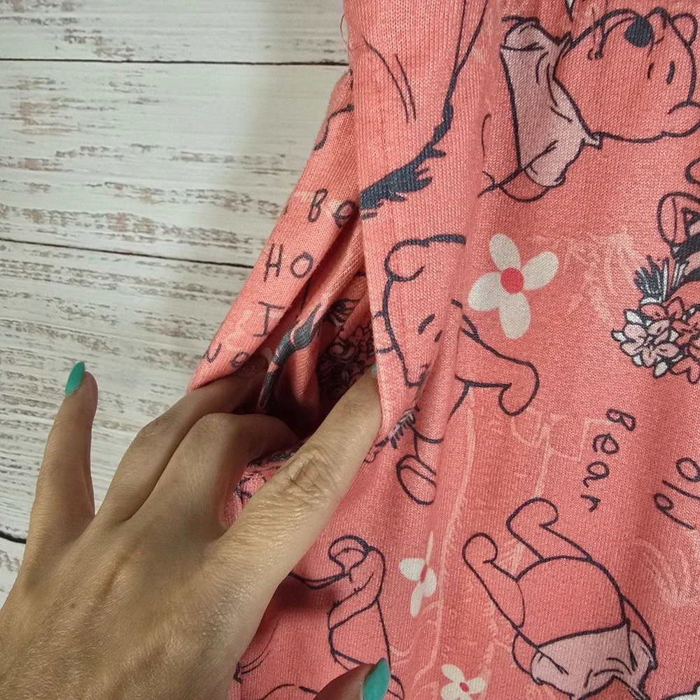Disney Winnie the Pooh & Eeyore Pink Lounge Pajama Pants XL 16/18 - Picture 3 of 5